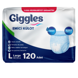 Giggles Emici Külot Hasta Bezi L Beden 120 Adet | Large Boy Yüksek Emicilik