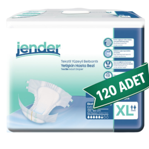 Jender Yetişkin Hasta Bezi Bel Bantlı Hasta Bezi XL Beden 120 Adet | XLarge Boy Orta Emicilik
