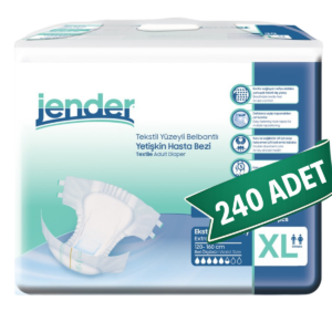 Jender Yetişkin Hasta Bezi Bel Bantlı Hasta Bezi XL Beden 240 Adet | XLarge Boy Orta Emicilik