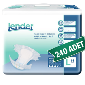Jender Yetişkin Hasta Bezi Bel Bantlı Hasta Bezi L Beden 240 Adet | Large Boy Orta Emicilik