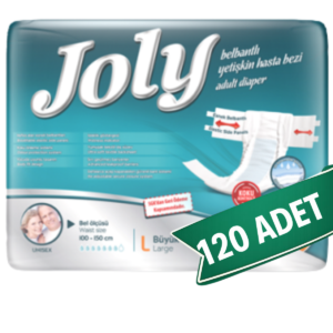 Joly Bel Bantlı Hasta Bezi L Beden 120 Adet | Large Boy Yüksek Emicilik