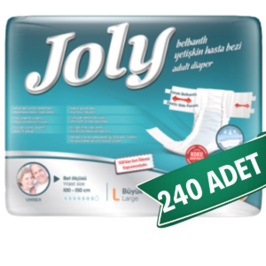 Joly Bel Bantlı Hasta Bezi L Beden 240 Adet | Large Boy Yüksek Emicilik