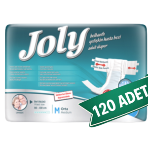 Joly Bel Bantlı Hasta Bezi M Beden 120 Adet | Medium Boy Yüksek Emicilik