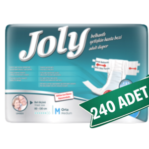 Joly Bel Bantlı Hasta Bezi M Beden 240 Adet | Medium Boy Yüksek Emicilik