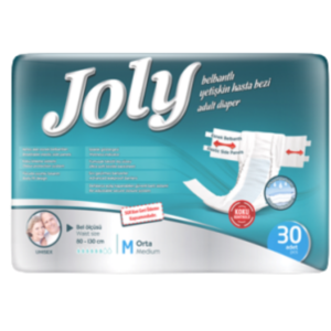 Joly Bel Bantlı Hasta Bezi M Beden 30 Adet | Medium Boy Yüksek Emicilik