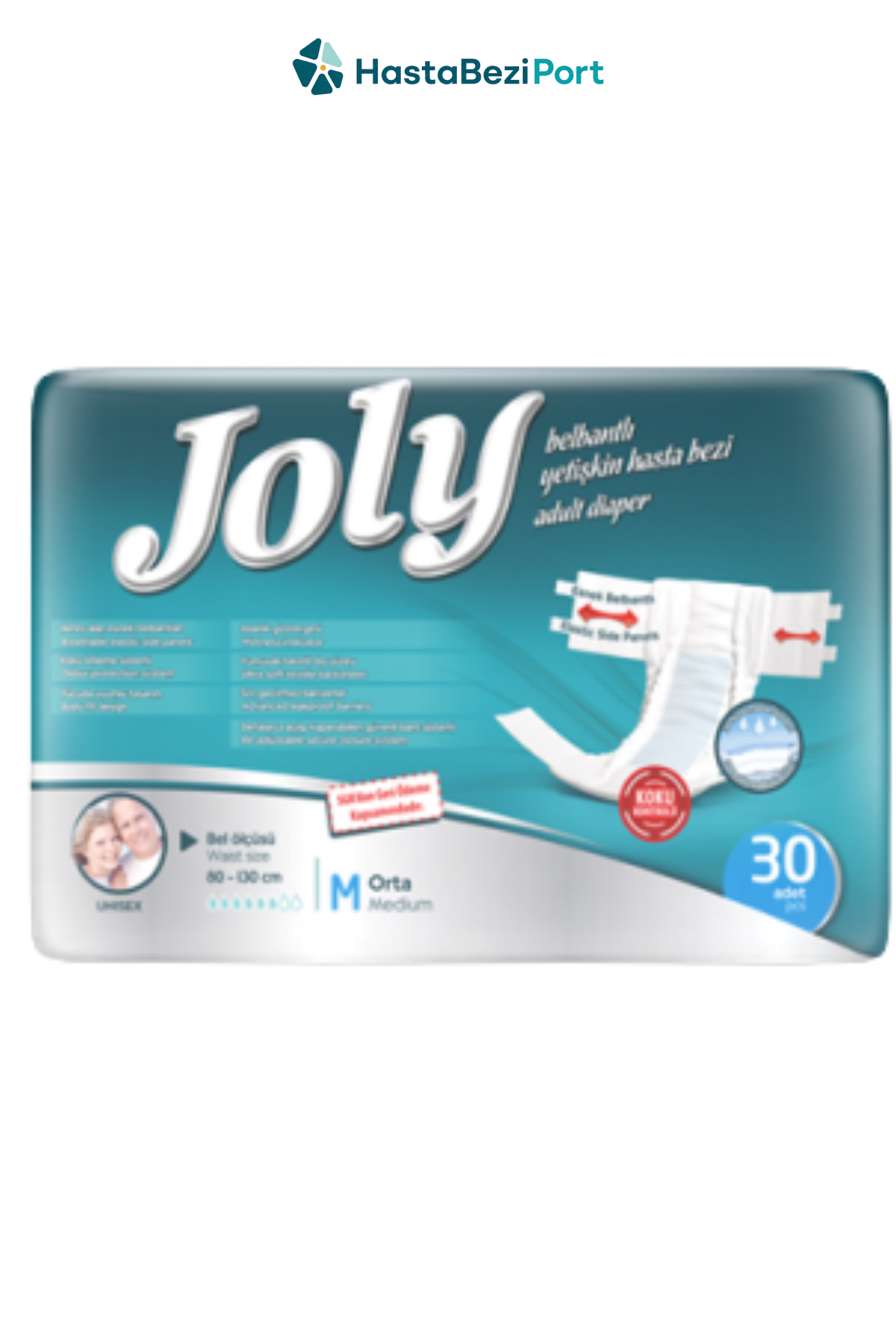 Joly Bel Bantlı Hasta Bezi M Beden 30 Adet | Medium Boy Yüksek Emicilik