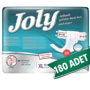 Joly Bel Bantlı Hasta Bezi XL Beden 180 Adet | XLarge Boy Yüksek Emicilik