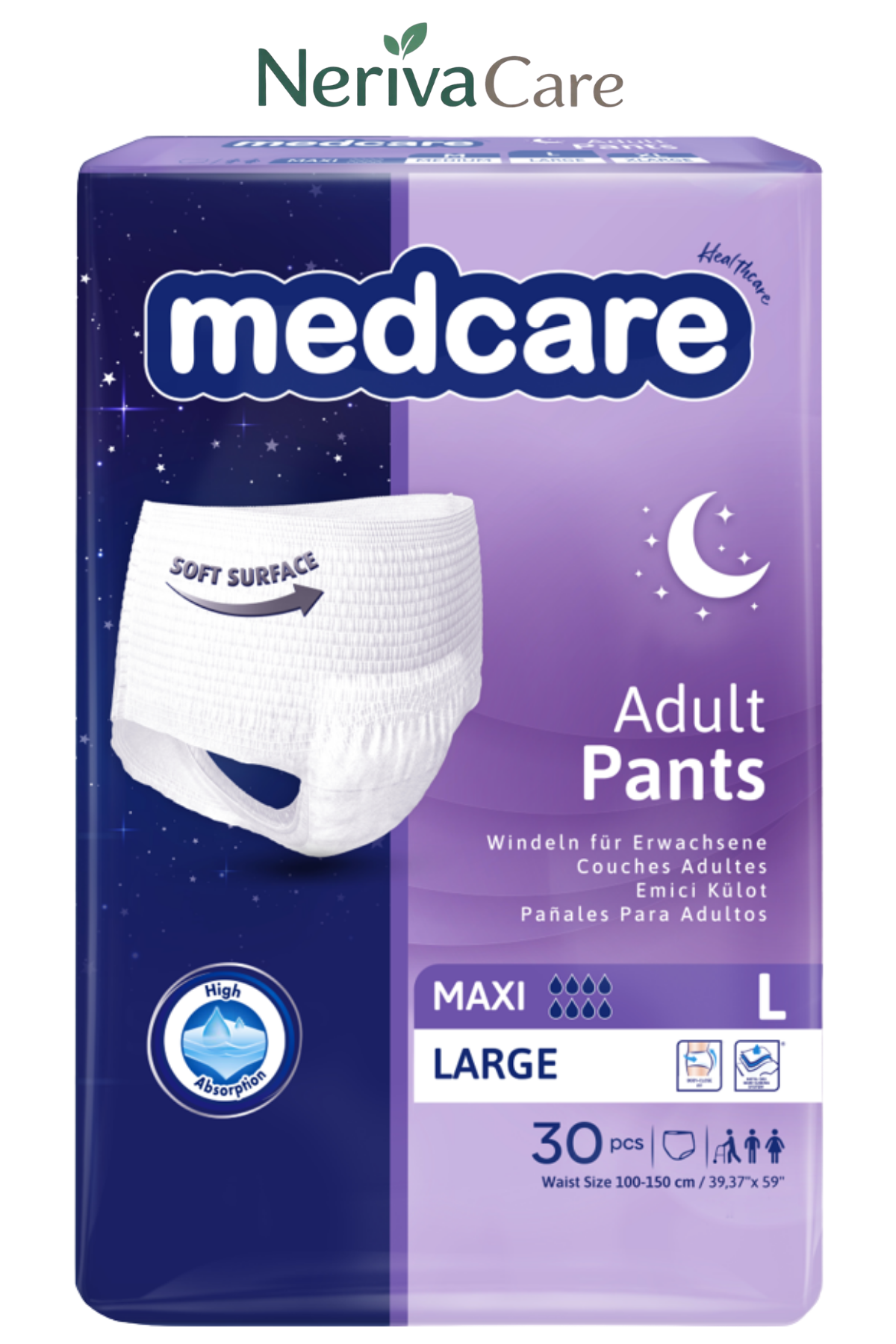 Medcare Maxi Emici Külot Hasta Bezi L Beden 30 Adet | Large Boy Yüksek Emicilik