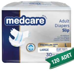 Medcare Premium Bel Bantlı Hasta Bezi 6 Damla L 120 Adet (30x4 Paket)