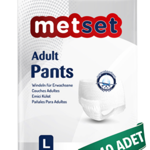 Metset Emici Külot Hasta Bezi L Beden 240 Adet | Large Boy Orta Emicilik