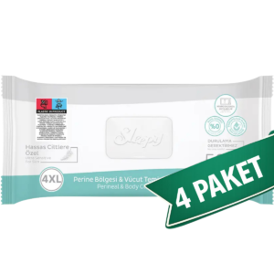 Sleepy Perine Temizleme Havlusu 4XL 50'li x 4 Paket – Yetişkin Hasta Temizleme Mendili