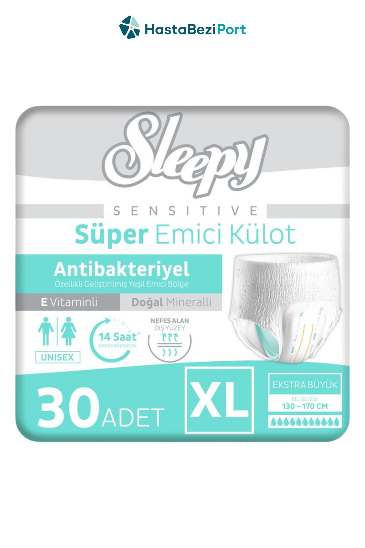 Sleepy Sensitive Antibakteriyel Emici Külot Xlarge 30 Adet