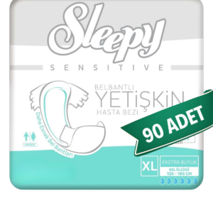 Sleepy Yetişkin Hasta Bezi Bel Bantlı Hasta Bezi XL Beden 90 Adet | XLarge Boy Yüksek Emicilik