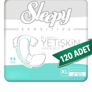 Sleepy Yetişkin Hasta Bezi Bel Bantlı Hasta Bezi XL Beden 120 Adet | XLarge Boy Yüksek Emicilik