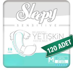Sleepy Yetişkin Hasta Bezi Bel Bantlı Hasta Bezi M Beden 120 Adet | Medium Boy Yüksek Emicilik