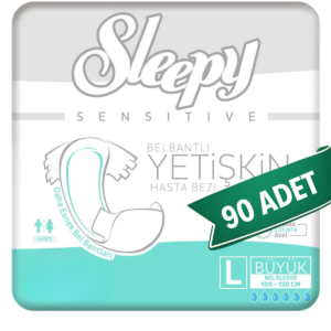 Sleepy Yetişkin Hasta Bezi Bel Bantlı Hasta Bezi L Beden 90 Adet | Large Boy Yüksek Emicilik