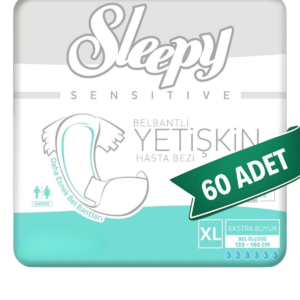 Sleepy Yetişkin Hasta Bezi Bel Bantlı Hasta Bezi XL Beden 60 Adet | XLarge Boy Yüksek Emicilik