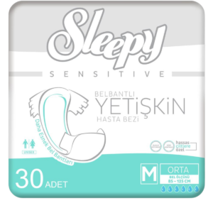 Sleepy Yetişkin Hasta Bezi Bel Bantlı Hasta Bezi M Beden 30 Adet | Medium Boy Yüksek Emicilik