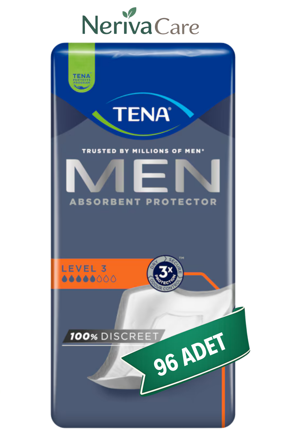 TENA Men Level 3 Erkek Mesane Pedi 96 Adet | Yüksek Emicilik