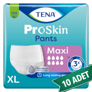 TENA ProSkin Pants Maxi Emici Külot Hasta Bezi XL Beden 10 Adet | XLarge Boy Yüksek Emicilik