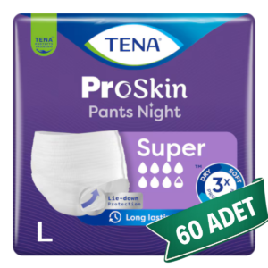 TENA ProSkin Pants Night Süper Emici Külot Hasta Bezi L Beden 60 Adet | Large Boy Yüksek Emicilik