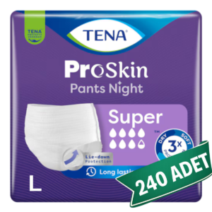 TENA ProSkin Pants Night Süper Emici Külot Hasta Bezi L Beden 240 Adet | Large Boy Yüksek Emicilik