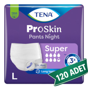 TENA ProSkin Pants Night Süper Emici Külot Hasta Bezi L Beden 120 Adet | Large Boy Yüksek Emicilik