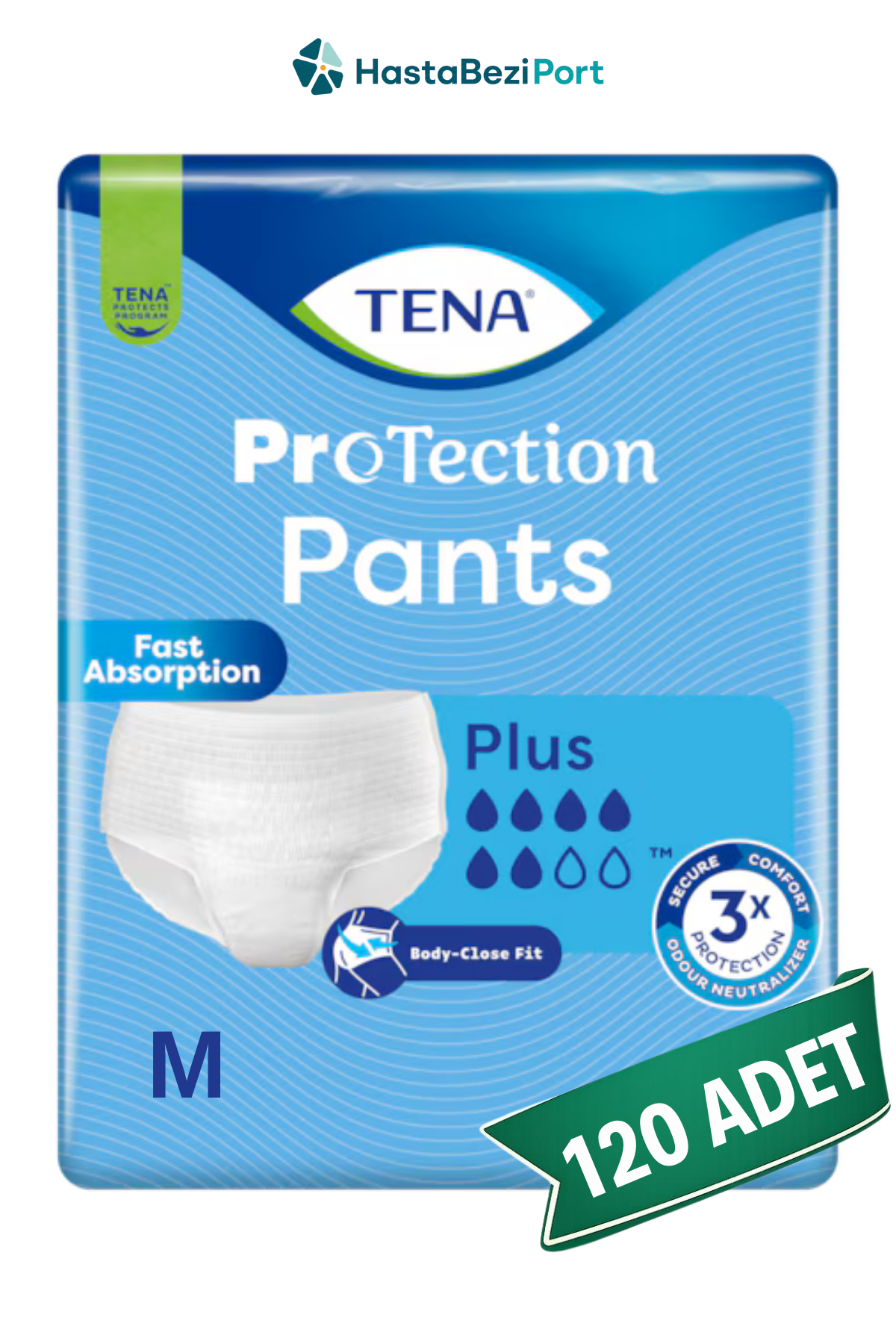 TENA ProTection Pants Plus Emici Külot Hasta Bezi M Beden 120 Adet | Medium Boy Orta Emicilik