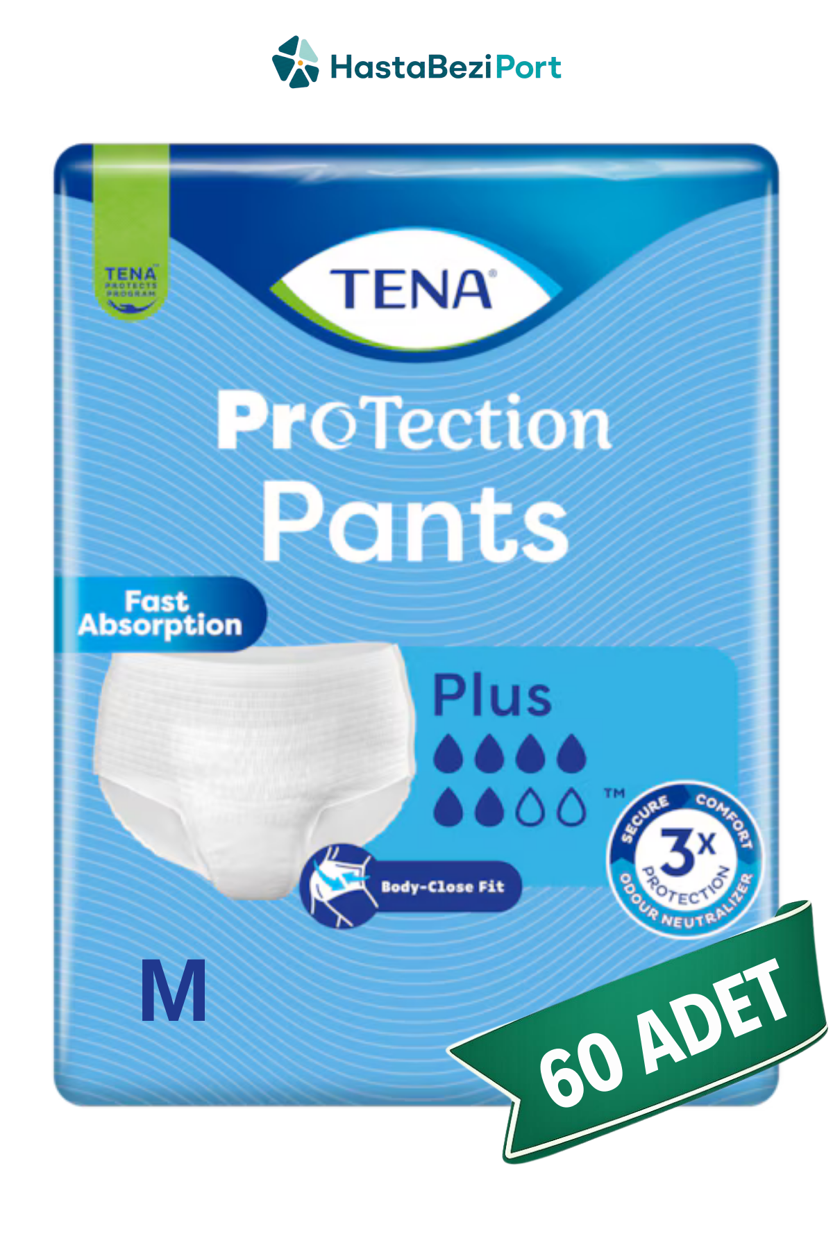 TENA ProTection Pants Plus Emici Külot Hasta Bezi M Beden 60 Adet | Medium Boy Orta Emicilik
