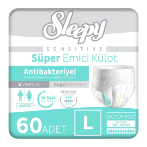 Sleepy Sensitive Antibakteriyel Emici Külot Large 30x2 60 Adet