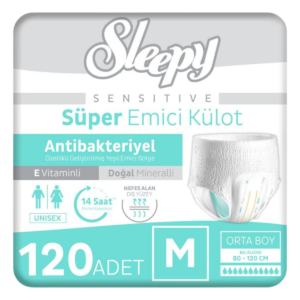 Sleepy Sensitive Antibakteriyel Emici Külot Medium 30x4 120 Adet